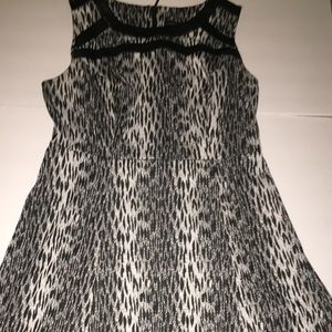 Lane Bryant Black & White animal print dress
